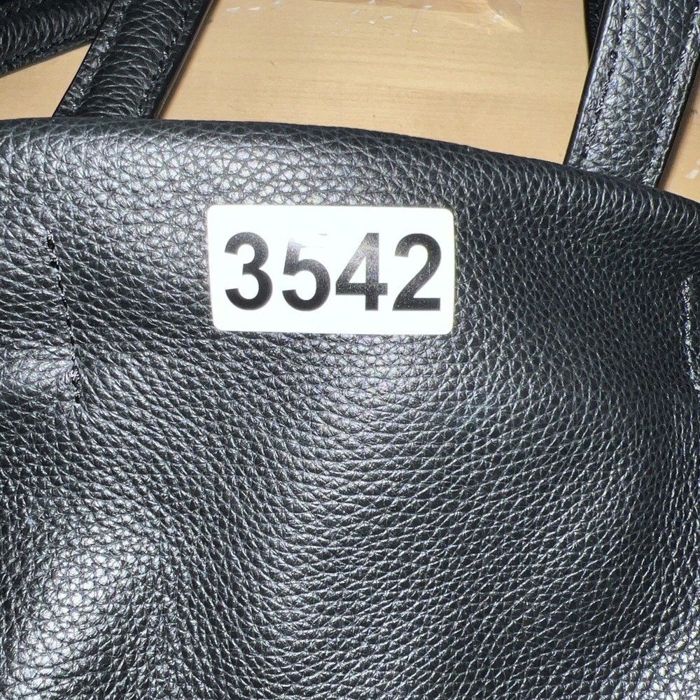 Botkier New York Tote Bag Black Pebbled Leather Strap Zip Accent Purse Large - Picture 10 of 10